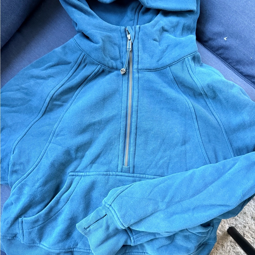 Lululemon Scuba Hoodie in Teal Blue